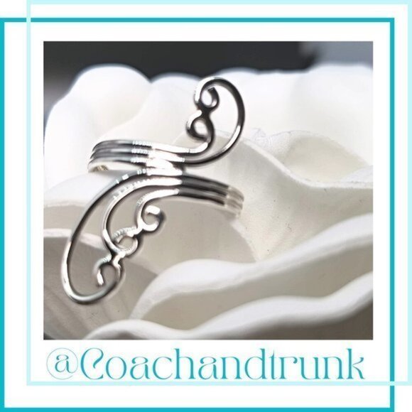 NWT ARTISAN CRAFTED .925 Sterling Silver Bypass Ring - Picture 1 of 5